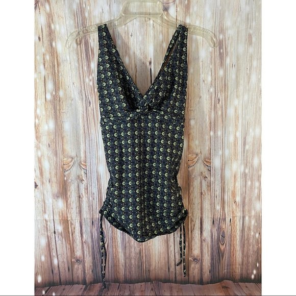 Jenna Sea- Peacock Pattern Strappy Swim Top - Picture 2 of 6